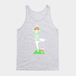 Yoga with sheep Tank Top